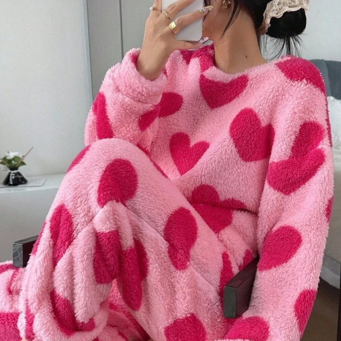 Summer House Clothing - Hot Pink Pajamas Suit Print Sleepwear