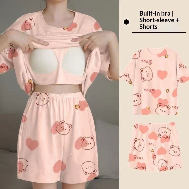 Summer House Clothing - Summer Women's Short Sleeved Pajamas with