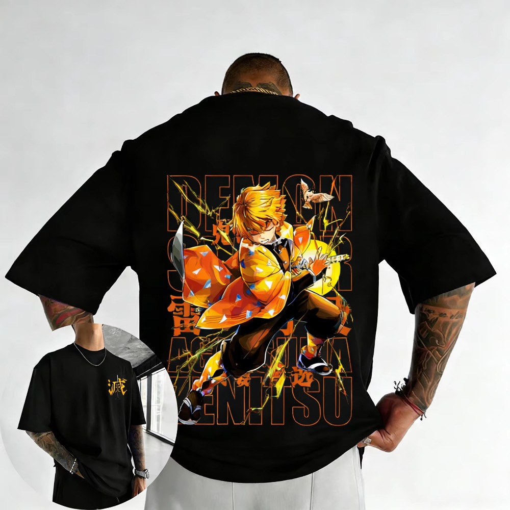 Summer Clothing Styles Men - Plus Size Demon Slayer Summer Anime