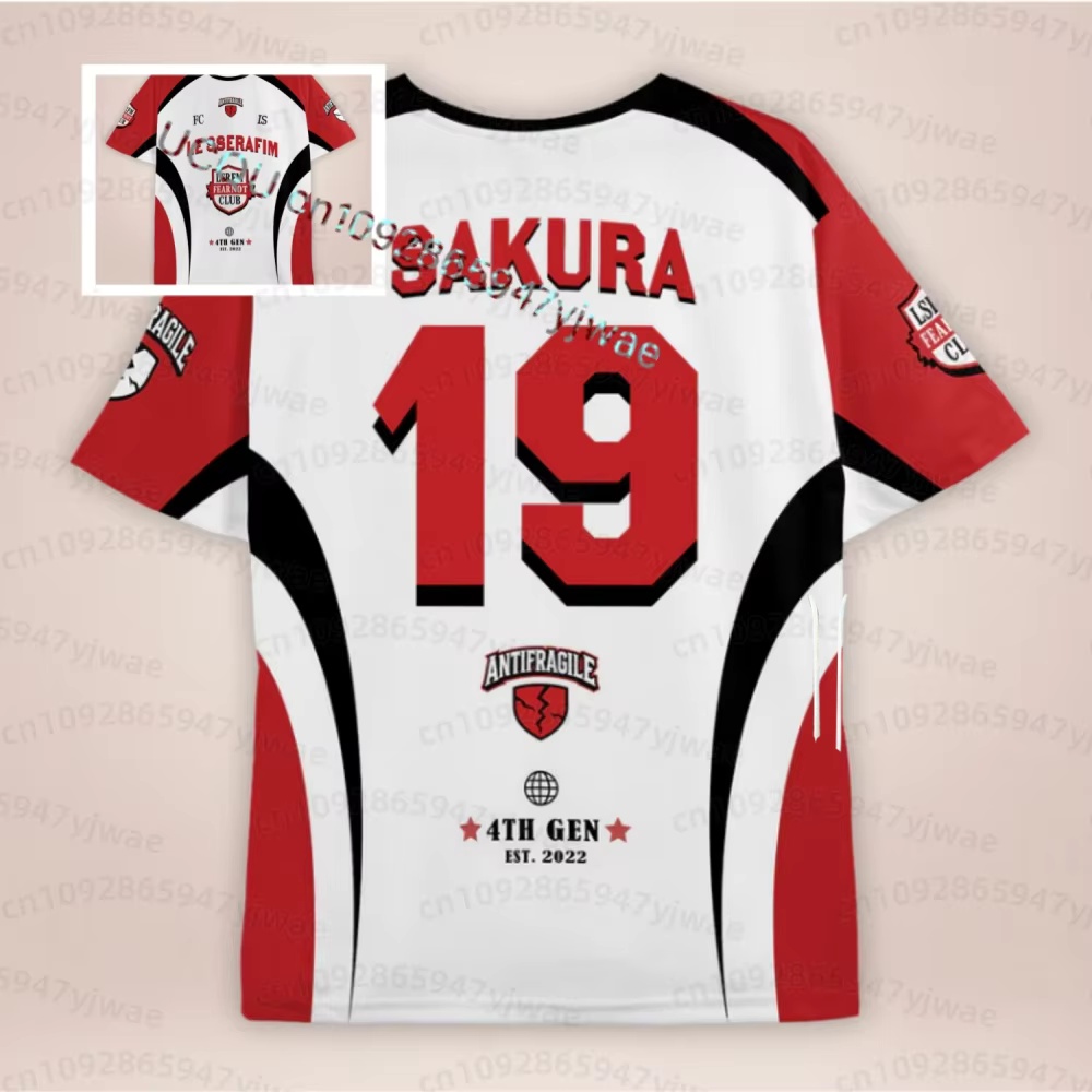 Summer Clothing For Young Men - 2026 Summer Kpop Fashion Jersey C-Chaewon