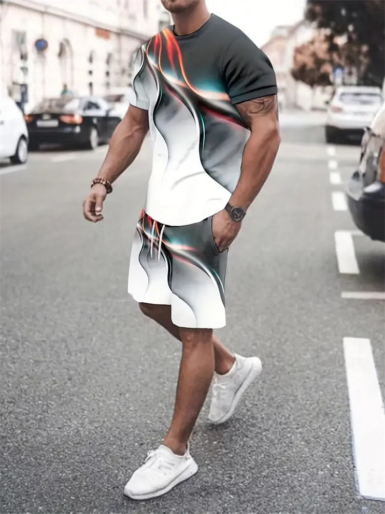Men Women Gradient Texture T-s - đánh giá và giá Summer Clothing For Young Men