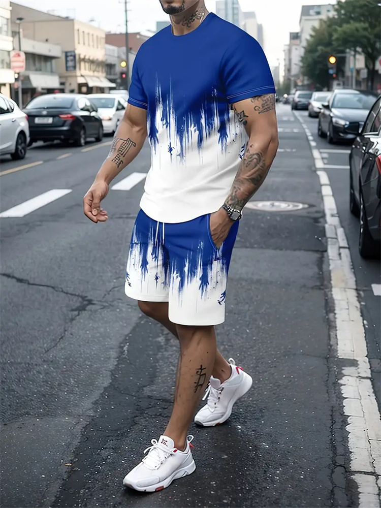 Men Women Gradient Texture T-s - đánh giá và giá Summer Clothing For Young Men