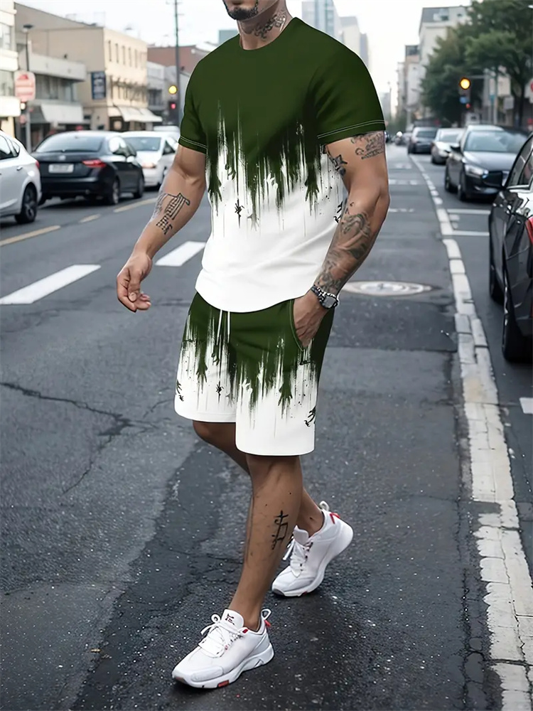 Men Women Gradient Texture T-s - đánh giá và giá Summer Clothing For Young Men