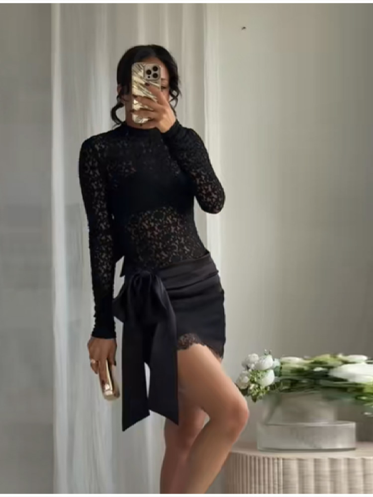 Fashion Black Lace Set Satin B - đánh giá và giá Summer Clothing Styles Men