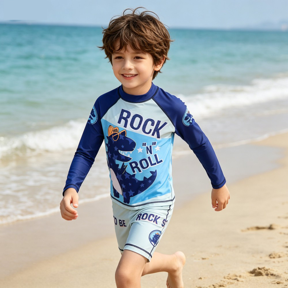 2Pcs Kids Long Sleeve Swimwear - đánh giá và giá Rash Guard Long Sleeve