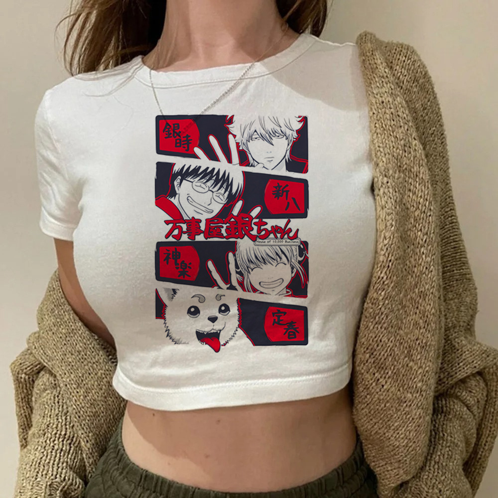 Gintama Samurai Gintoki croppe - đánh giá và giá Summer Clothing Teens