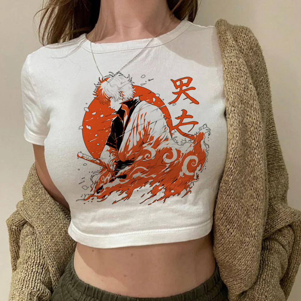 Gintama Samurai Gintoki croppe - đánh giá và giá Summer Clothing Teens