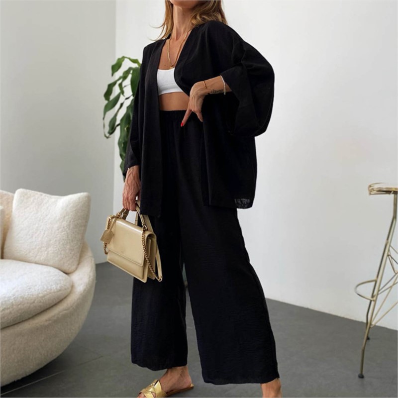 Women's Linen Trouser Suit Wit - đánh giá và giá Summer Linen Clothing For Women