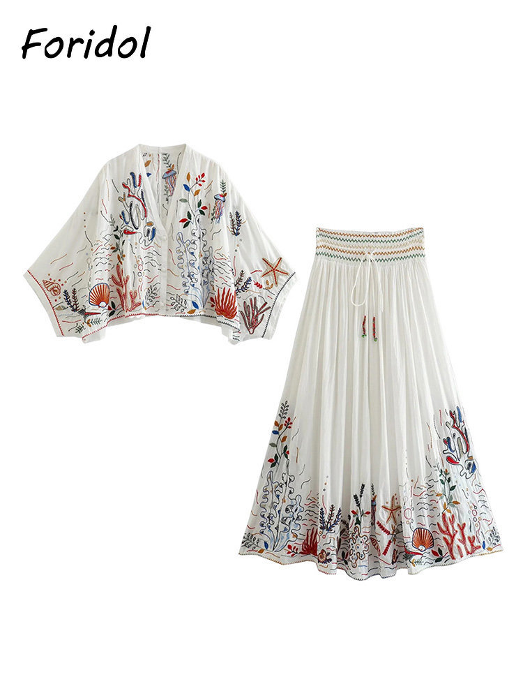Foridol Marine Organism Embroi - đánh giá và giá Summer Linen Clothing For Women