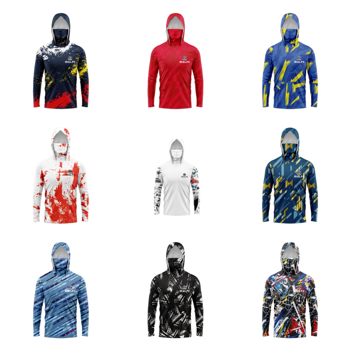 MALFC Men Hood Fishing Shirt l - đánh giá và giá Rash Guard Long Sleeve