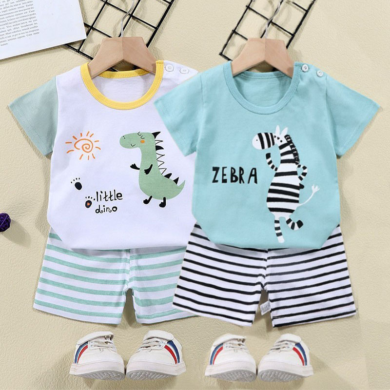 Cotton Tees+Shorts 2-piece Tra - đánh giá và giá Summer Clothing Baby Boy