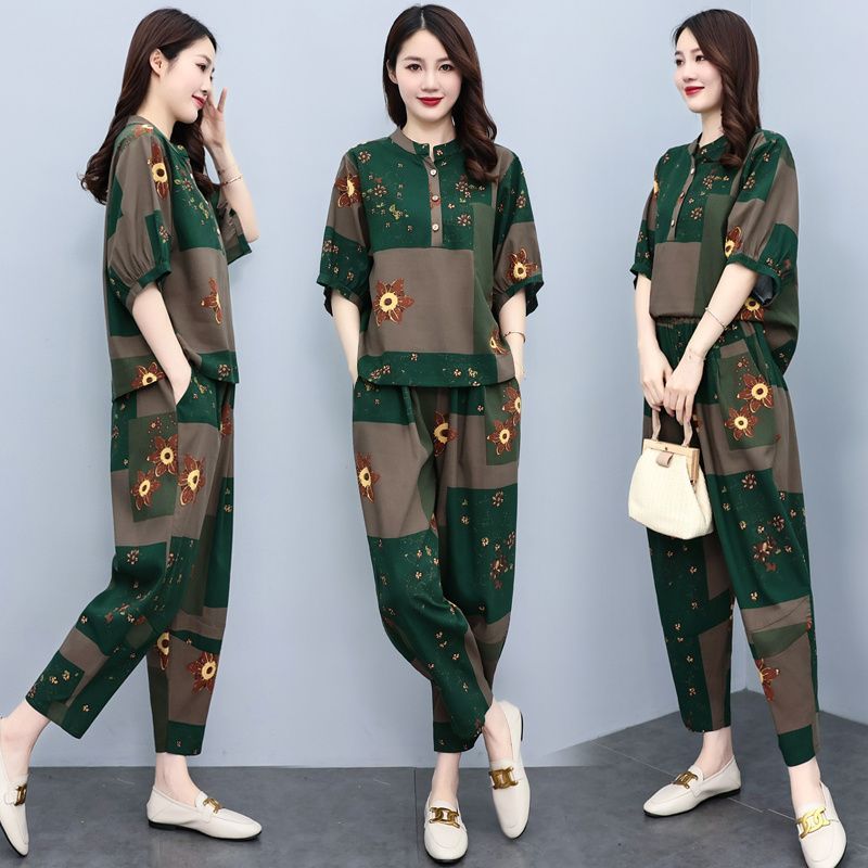 Middle Aged Mother Summer Suit - đánh giá và giá Summer Linen Clothing For Women