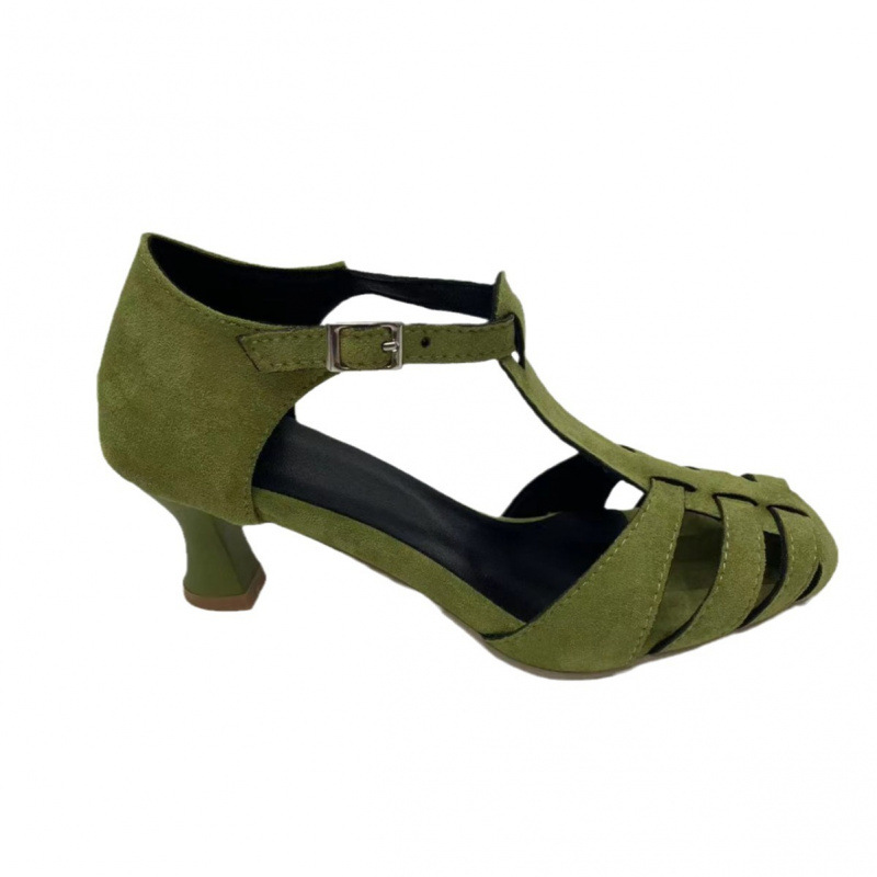 Women's Green Suede Kitten Hee - đánh giá và giá Summer Clothing Stores