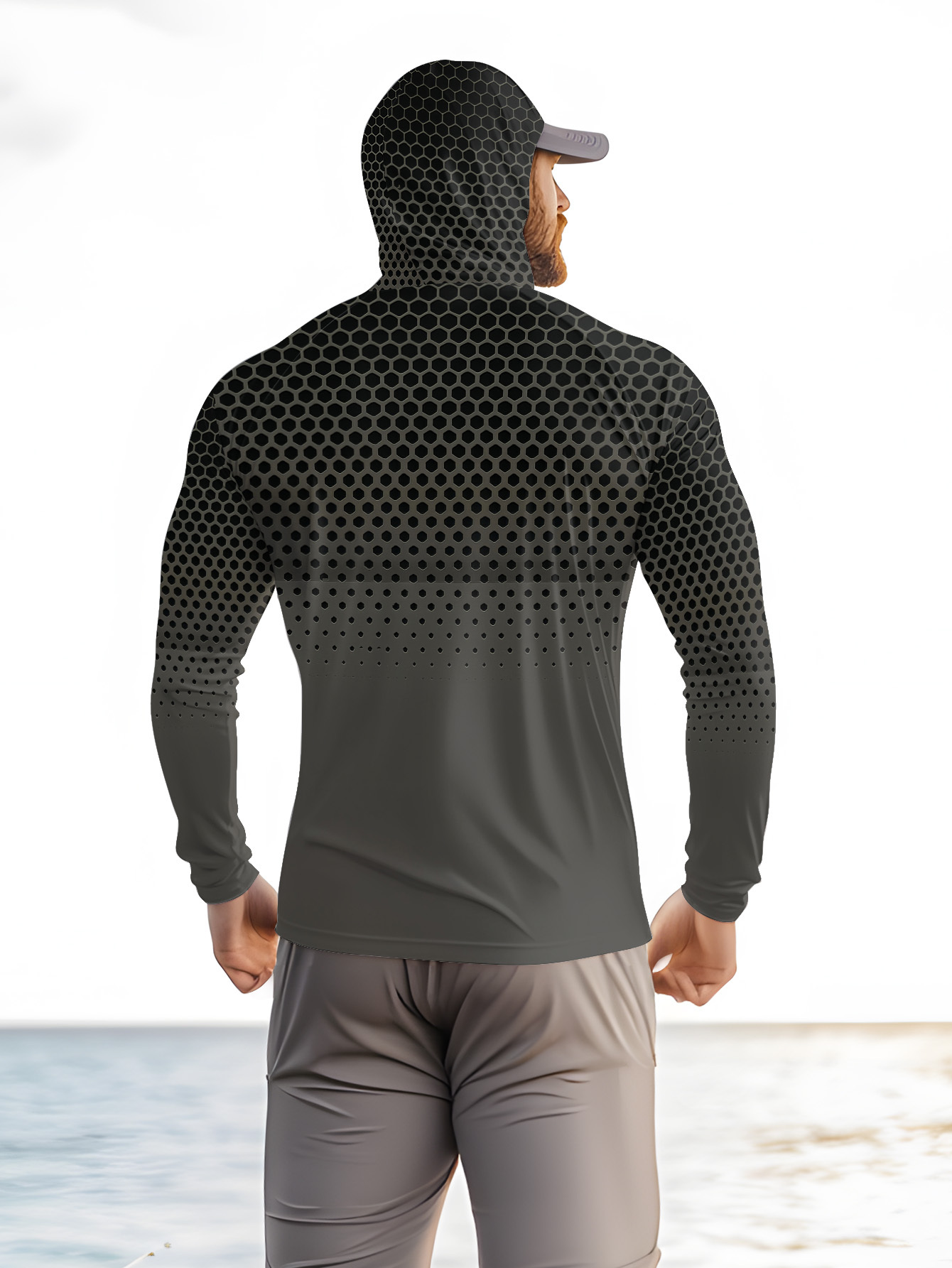 Men Hood Fishing Shirt long sl - đánh giá và giá Summer Clothing Long Sleeve