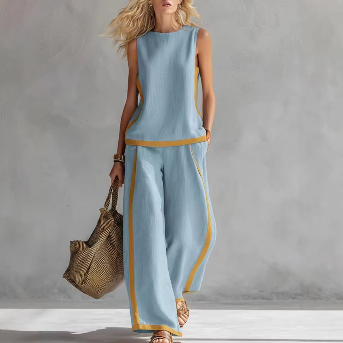 Women Linen 2 Piece Sets Color - đánh giá và giá Summer Linen Clothing For Women