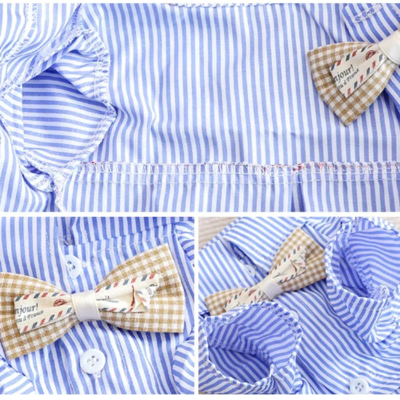 Pet Dog Clothes Bowknot Stripe - đánh giá và giá Summer Dog Clothing