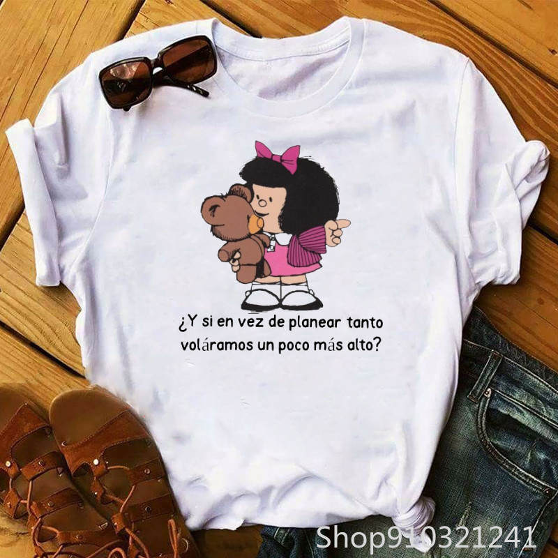 Rock Roll Mafalda tshirt Funny - đánh giá và giá Summer Clothing Teens