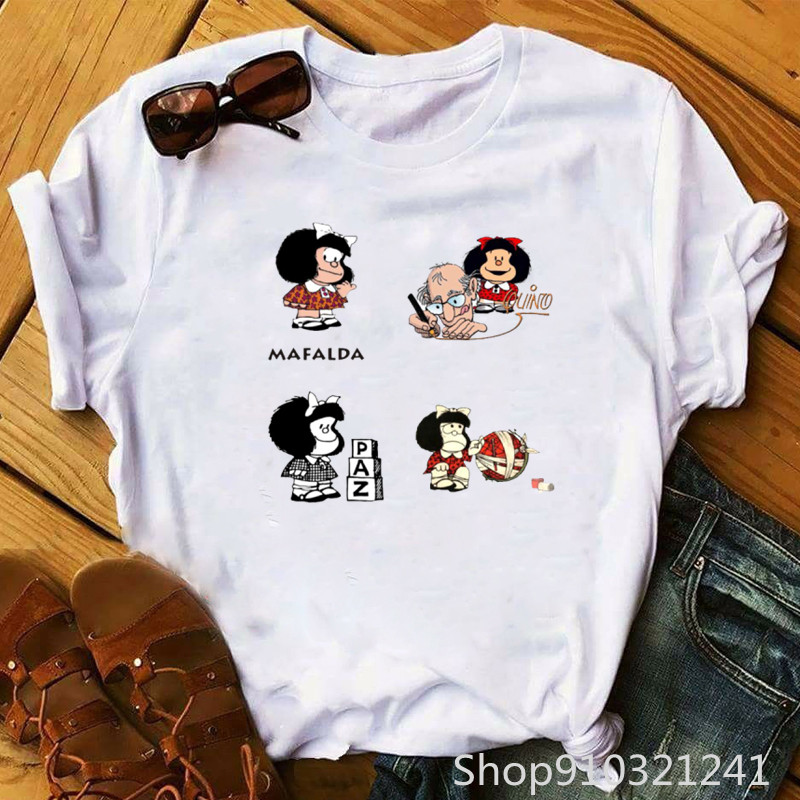 Rock Roll Mafalda tshirt Funny - đánh giá và giá Summer Clothing Teens
