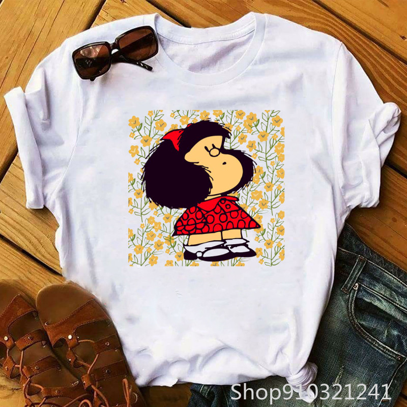 Rock Roll Mafalda tshirt Funny - đánh giá và giá Summer Clothing Teens
