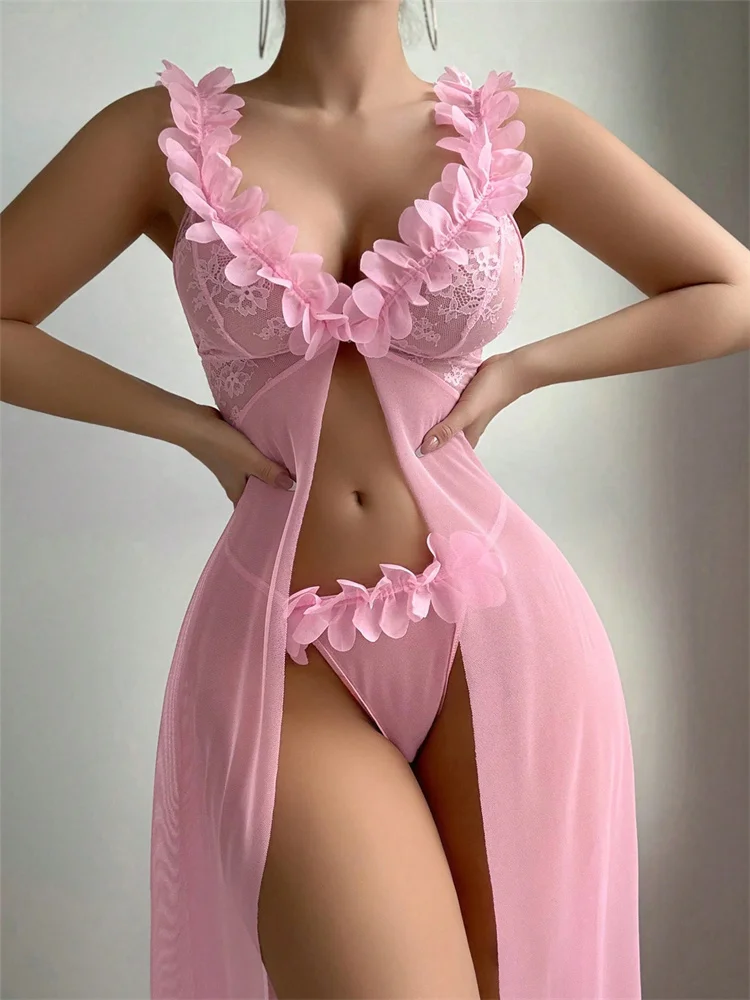 Pink Floral Lace See Through N - đánh giá và giá Summer Clothing Stores