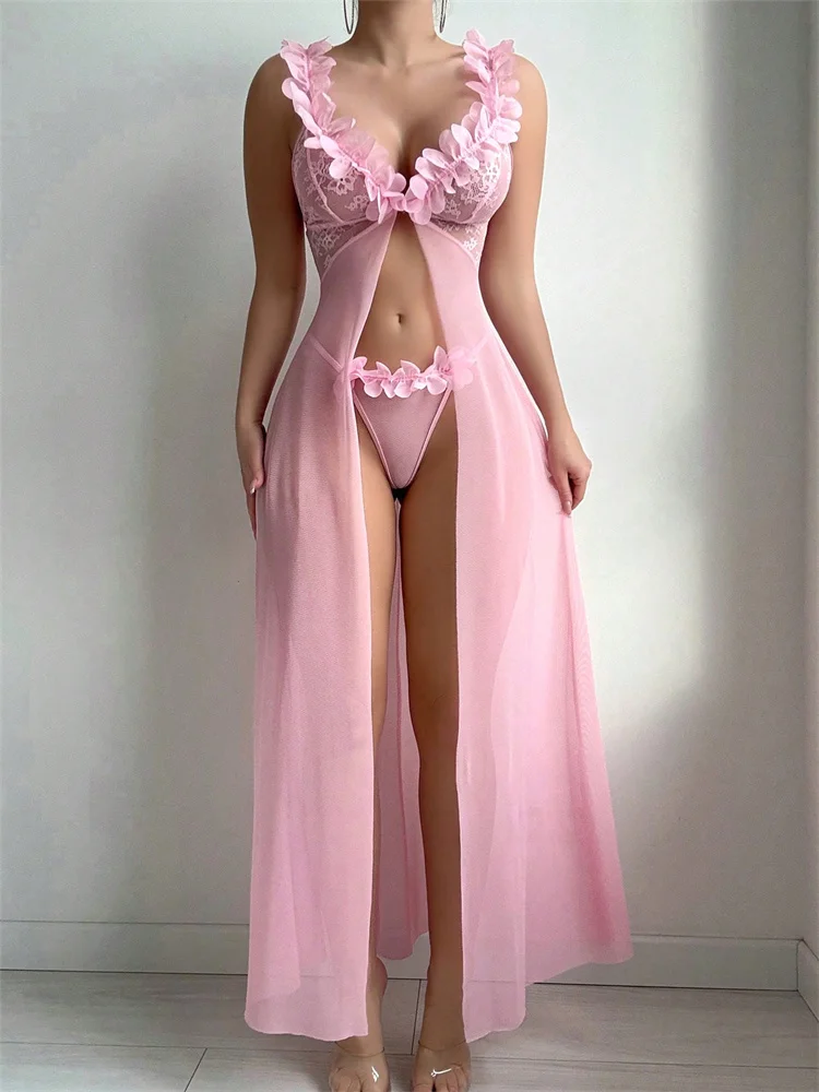 Pink Floral Lace See Through N - đánh giá và giá Summer Clothing Stores