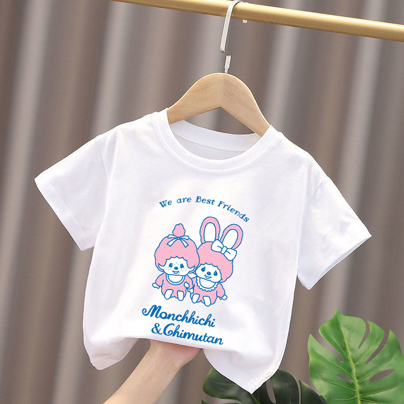 Monchhichi Kids T-shirts Anime - đánh giá và giá Summer Clothing Baby Boy