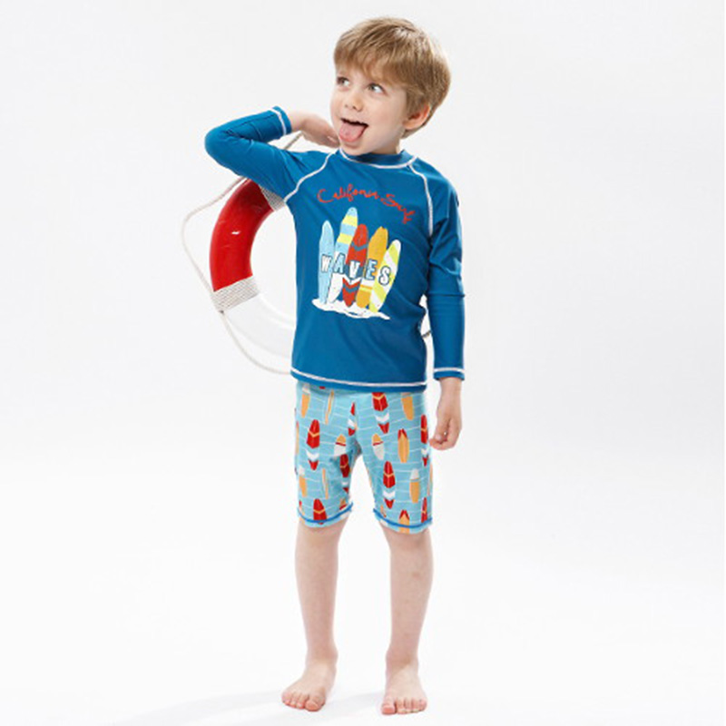 Kids Fish Dolphin Print Swimwe - đánh giá và giá Rash Guard Long Sleeve