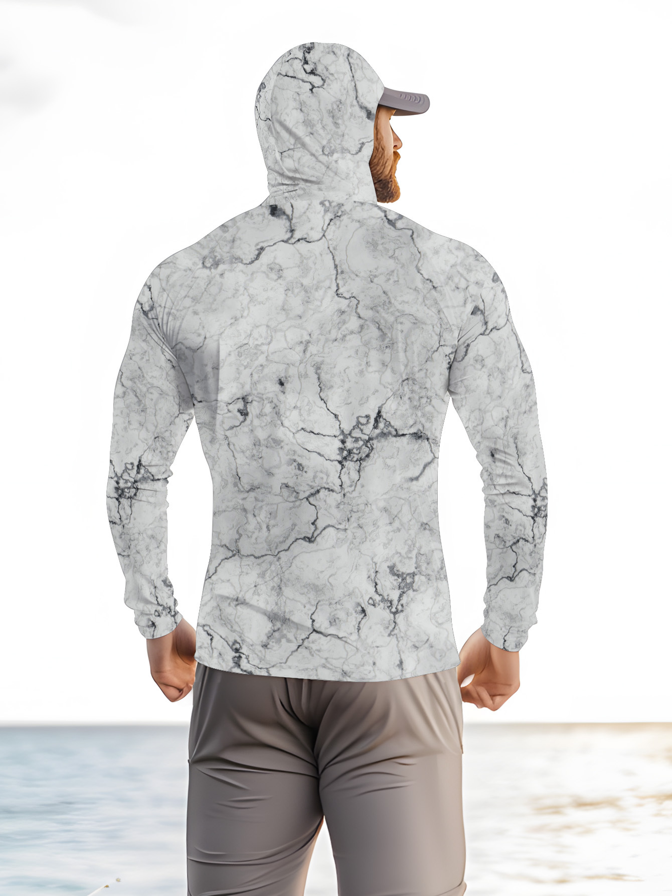 Men Hood Fishing Shirt long sl - đánh giá và giá Summer Clothing Long Sleeve