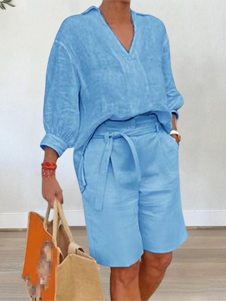 Women Suits Elegant Style Two  - đánh giá và giá Summer Linen Clothing For Women