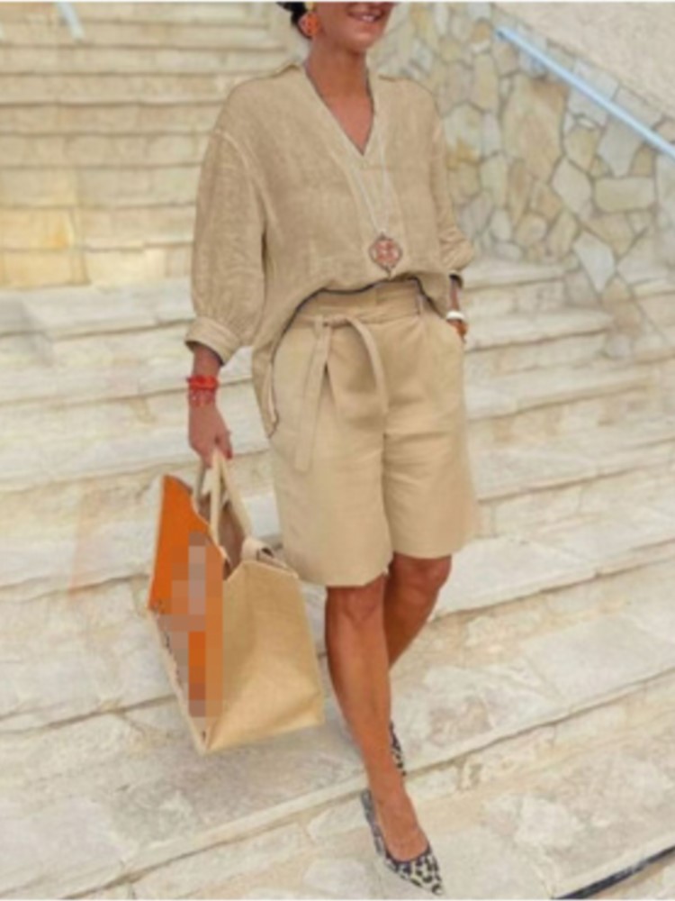 Women Suits Elegant Style Two  - đánh giá và giá Summer Linen Clothing For Women