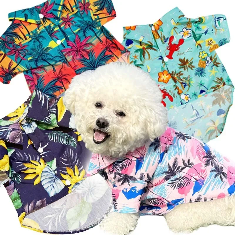 Hawaiian Shirt Pet Beach Wear  - đánh giá và giá Summer Dog Clothing