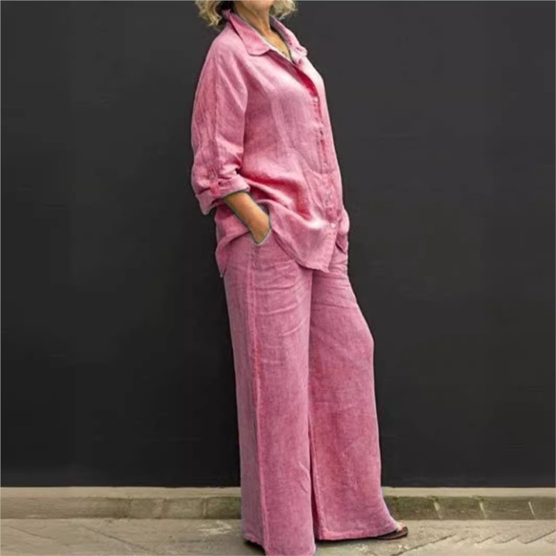 Two Pieces Set Autumn Vintage  - đánh giá và giá Summer Linen Clothing For Women