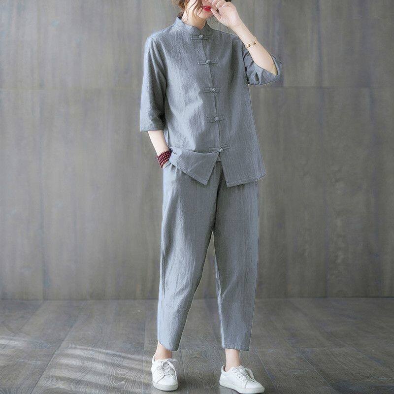 2pcs Buddhist Women's Clothing - đánh giá và giá Summer Linen Clothing For Women