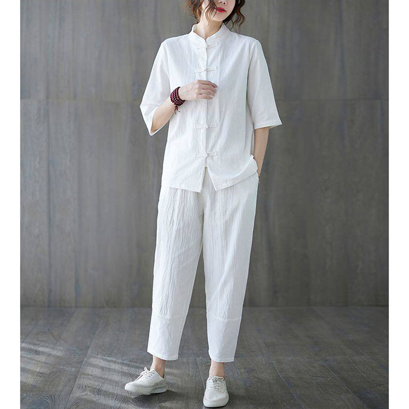 2pcs Buddhist Women's Clothing - đánh giá và giá Summer Linen Clothing For Women