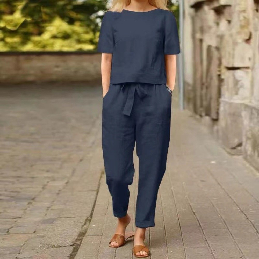 Half-sleeved Women's Cotton Li - đánh giá và giá Summer Linen Clothing For Women