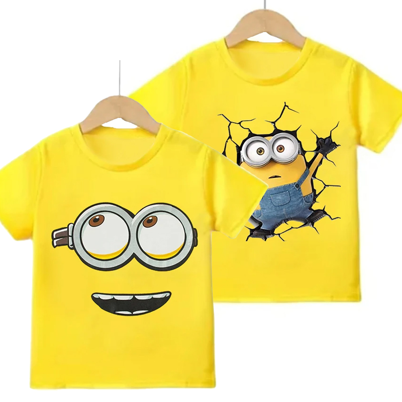 Cartoon Minion Short Sleeve T  - đánh giá và giá Summer Clothing Teens