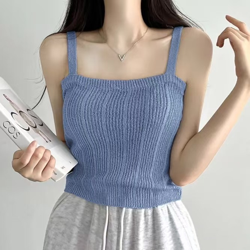 Knitted Cami Top for Women Tee - đánh giá và giá Summer Clothing Teens