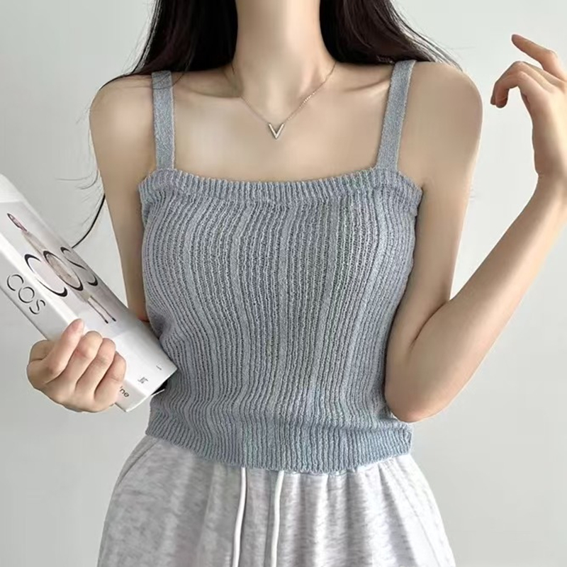 Knitted Cami Top for Women Tee - đánh giá và giá Summer Clothing Teens