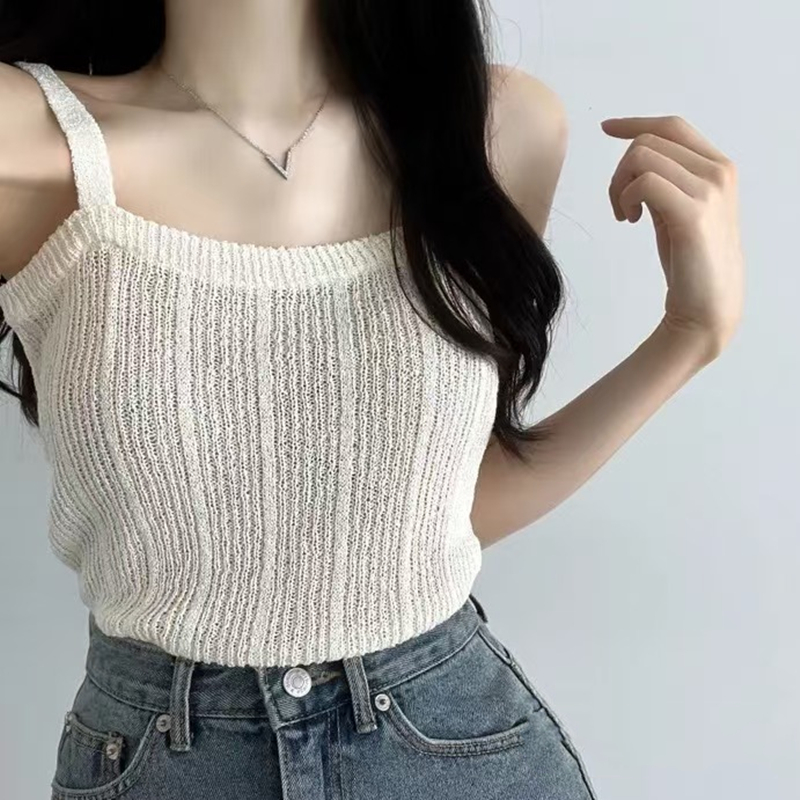Knitted Cami Top for Women Tee - đánh giá và giá Summer Clothing Teens